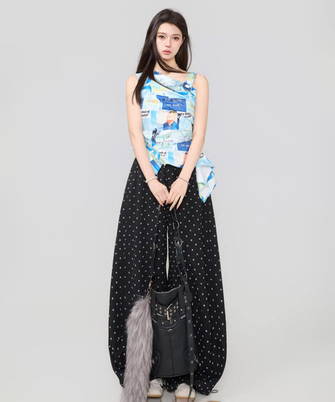 Gallery Print Drape Top