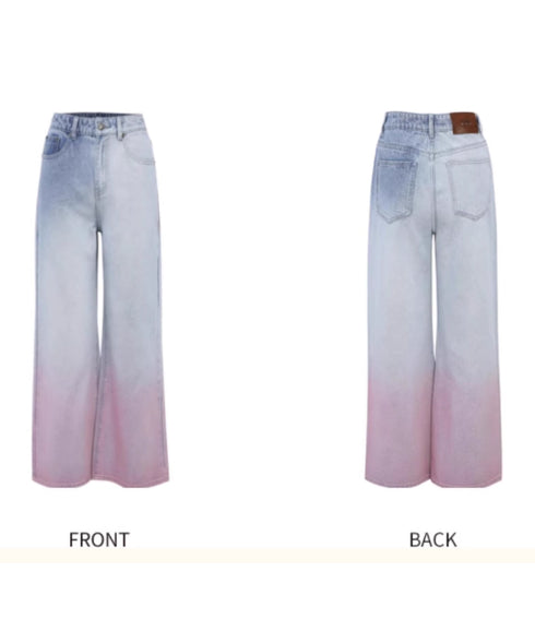 Gradient Fade Wide Denim