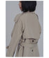 Splicing Pleated Trench Coat