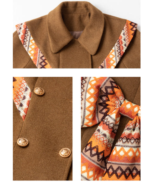 Ethnic Ribbon Long Coat