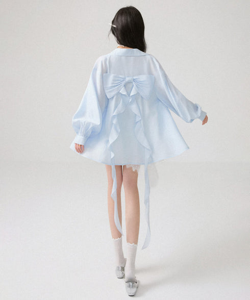 Ribbon Cascade Blouse