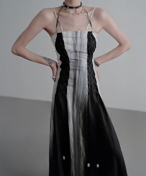 Cross Corded Gradient Dress