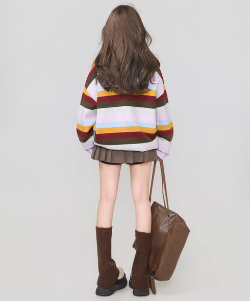 Multi Border Soft Knit Top