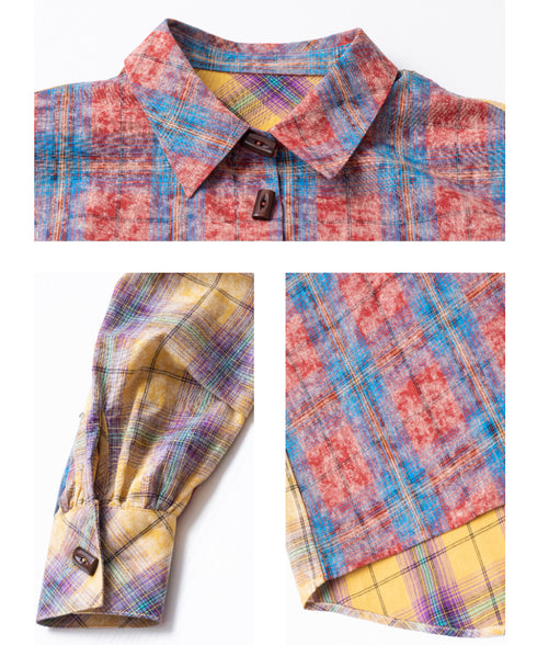Vintage Check Contrast Shirt