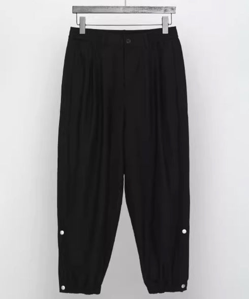 Side Button Tapered Pants
