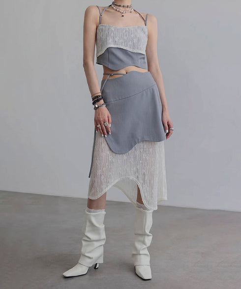 Double Hem Suspender Top