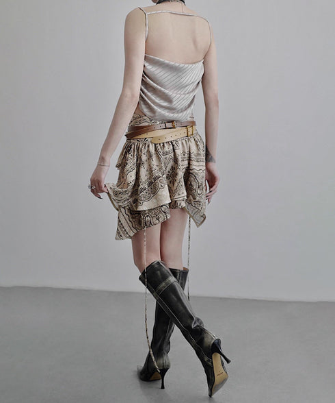 Draped Satin Cami Top