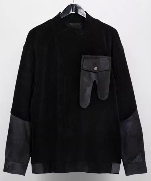 Patchwork Pocket Sweater