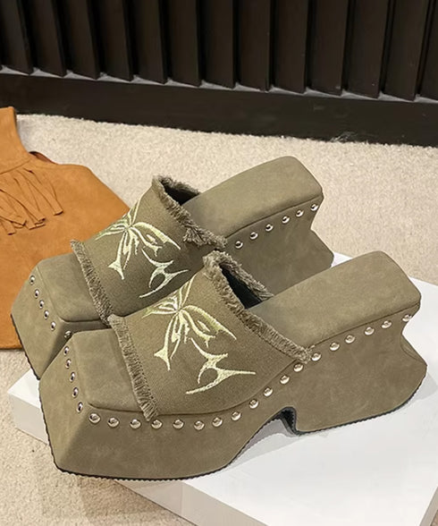Tribal Stud Platform Sandals