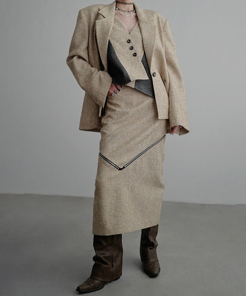 Power Shoulder Single Jacket