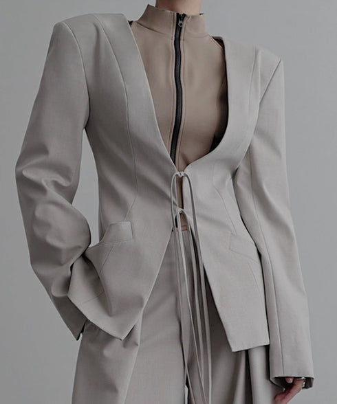 Collarless Jacket