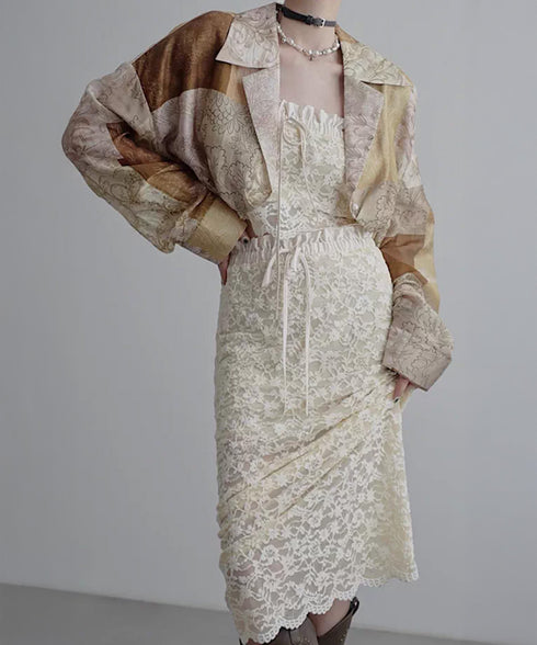 Baroque Patch Cropped Blouse