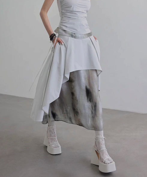 Mix Material Skirt