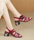 Gem Buckle Mesh Sequin Sandals