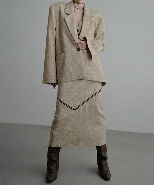 Power Shoulder Single Jacket