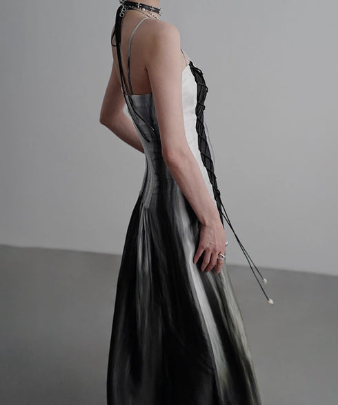 Cross Corded Gradient Dress