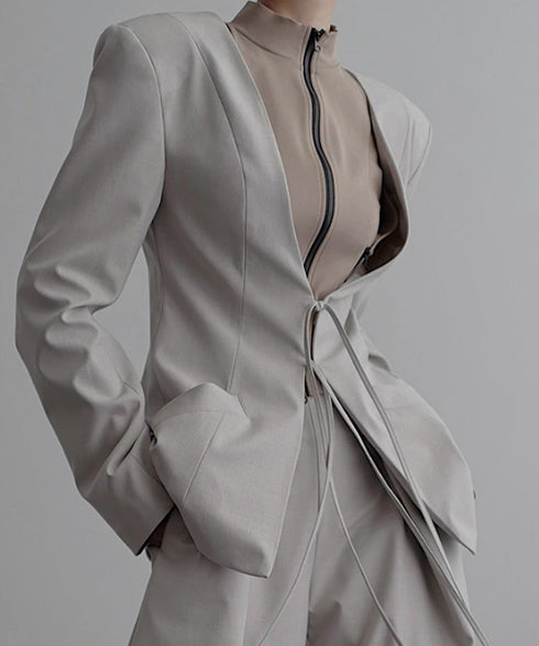 Collarless Jacket