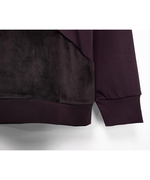 Geometric Contrast Color Top