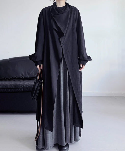 Drape Wrapped Long Coat