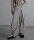 Side High Waist Tuck Pants