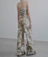 Marbled Wide Cargo Pants