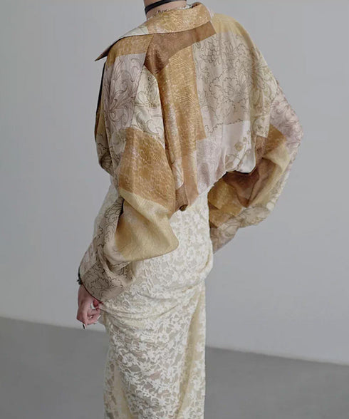 Baroque Patch Cropped Blouse