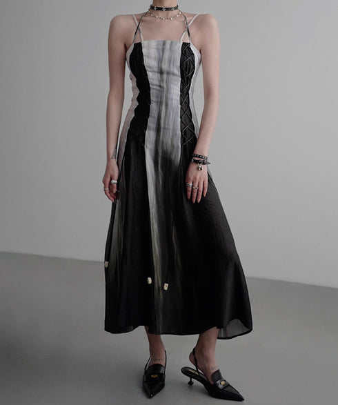 Cross Corded Gradient Dress