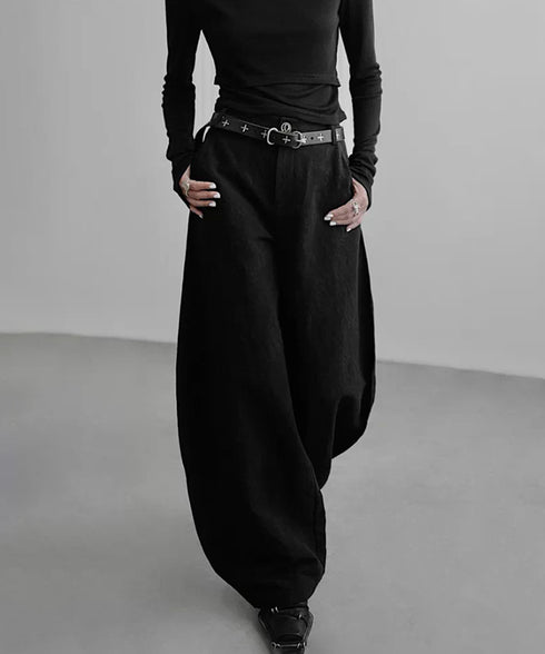 Thorn Embroidery Volume Wide Pants