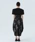 Drawstring Leaf Print Skirt