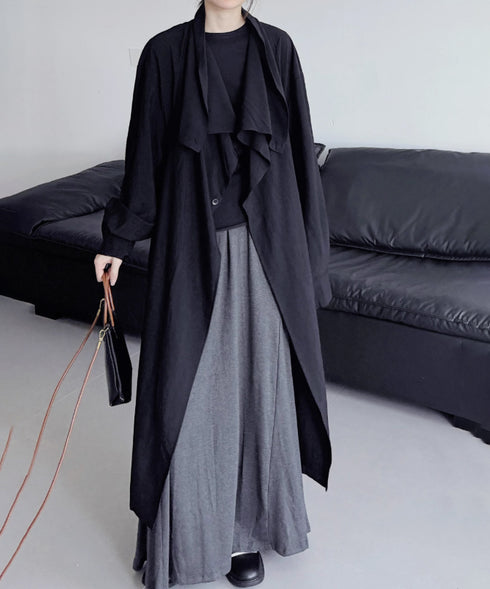 Drape Wrapped Long Coat