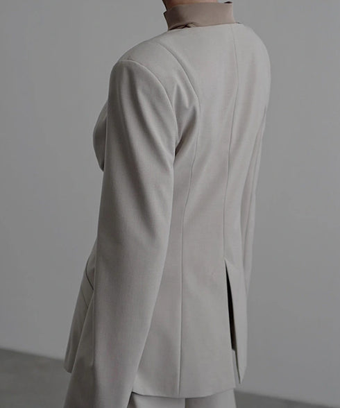 Collarless Jacket