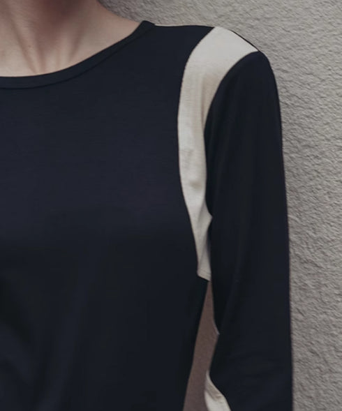Neutral Color Blocking Top