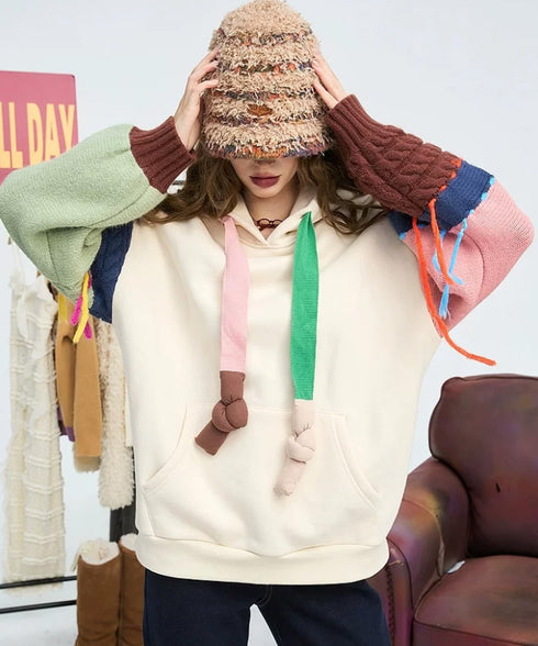 Patch Knot Hoodie Top