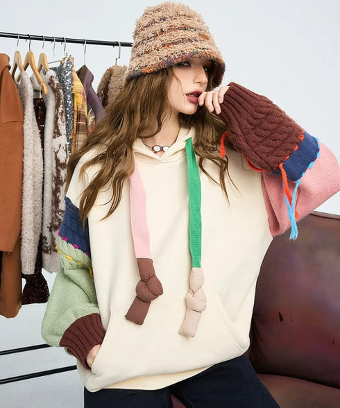 Patch Knot Hoodie Top