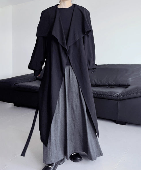 Drape Wrapped Long Coat