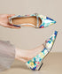 Floral Pointed Buckle Flat