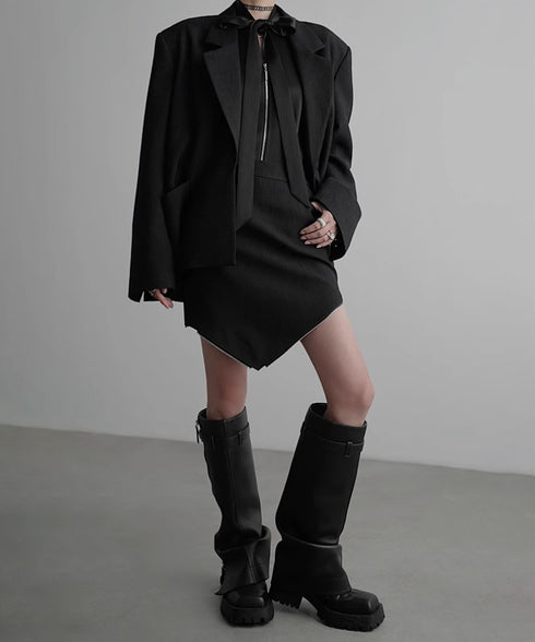 Power Shoulder Single Jacket