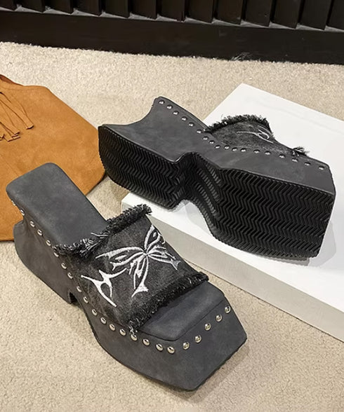 Tribal Stud Platform Sandals