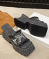 Tribal Stud Platform Sandals