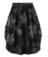 Drawstring Leaf Print Skirt