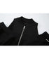 Open Shoulder Zip Top