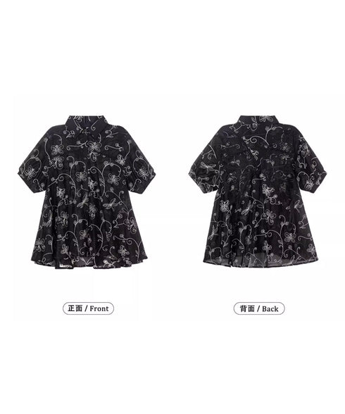 Butterfly See-through Blouse