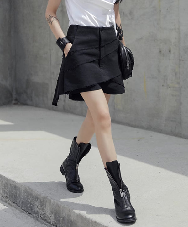 Edge Cut Layered Shorts