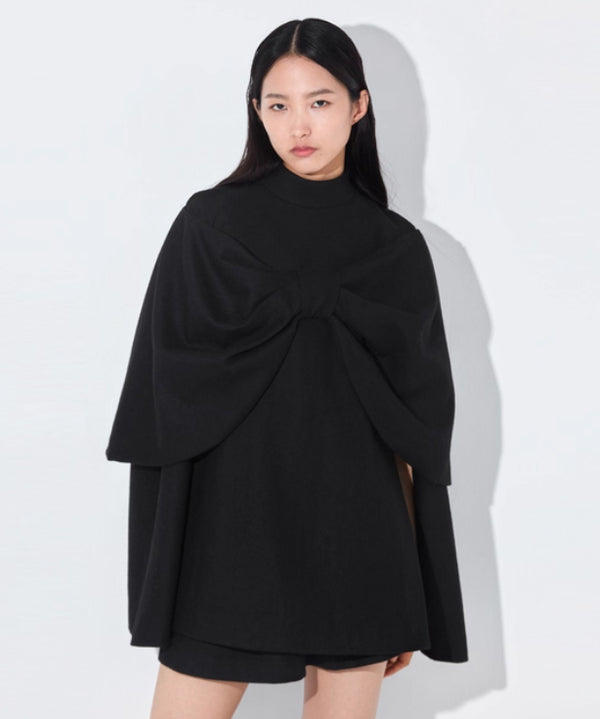 Bow Cape Wool Blend Top
