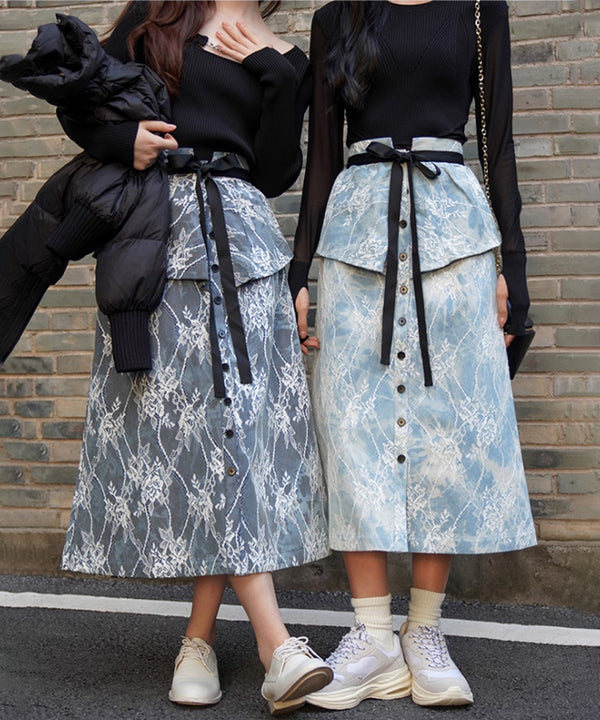 Ribbon Patchwork Faux Leather Jacket