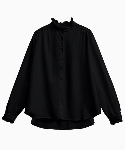 Lace Stand-up Collar Blouse