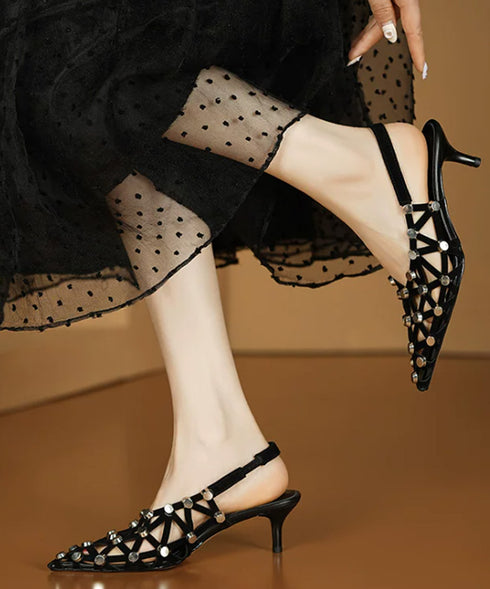 Stud Grid Sling Heel