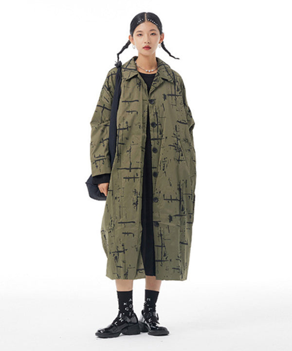 Abstract Pattern Long Jacket