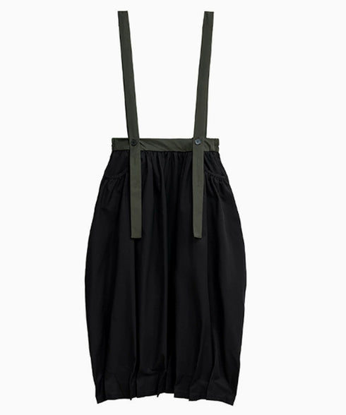 Cord Loose Suspender Skirt