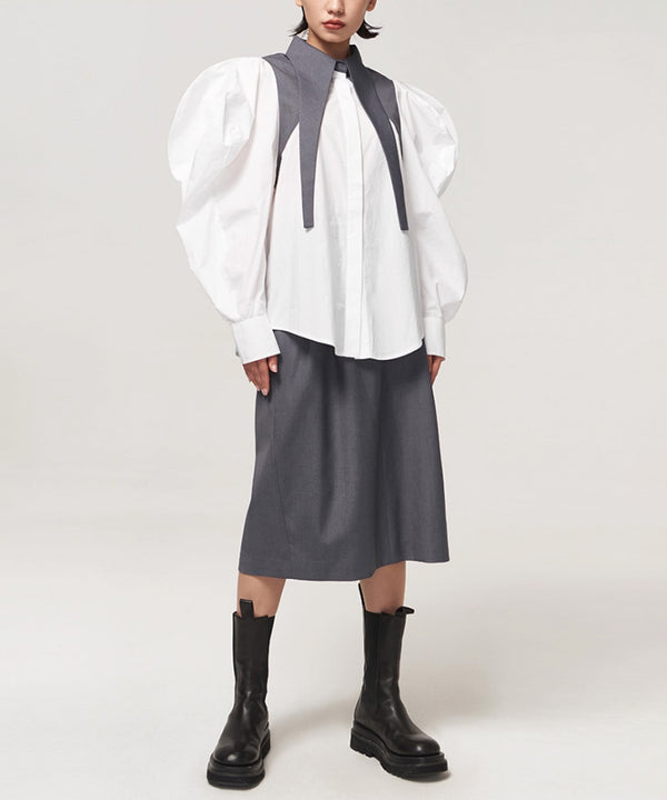 Ribbon Patchwork Faux Leather Jacket